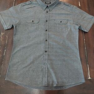 Eighty Eight Men's Charcoal Button-Down Shirt